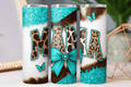 Western/Teal Mama Tumbler